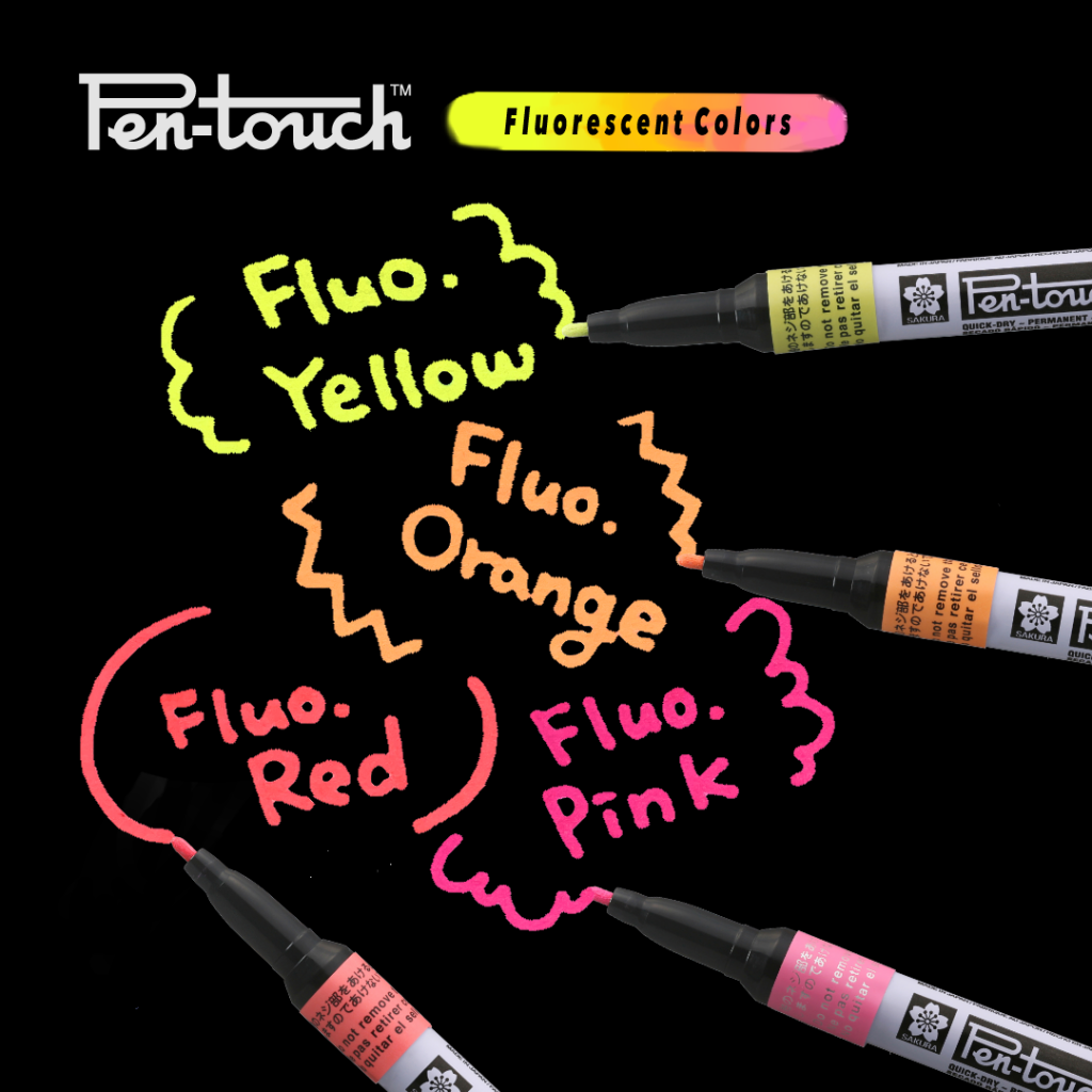 Pen-Touch Fine Fluorescent Set - 3
