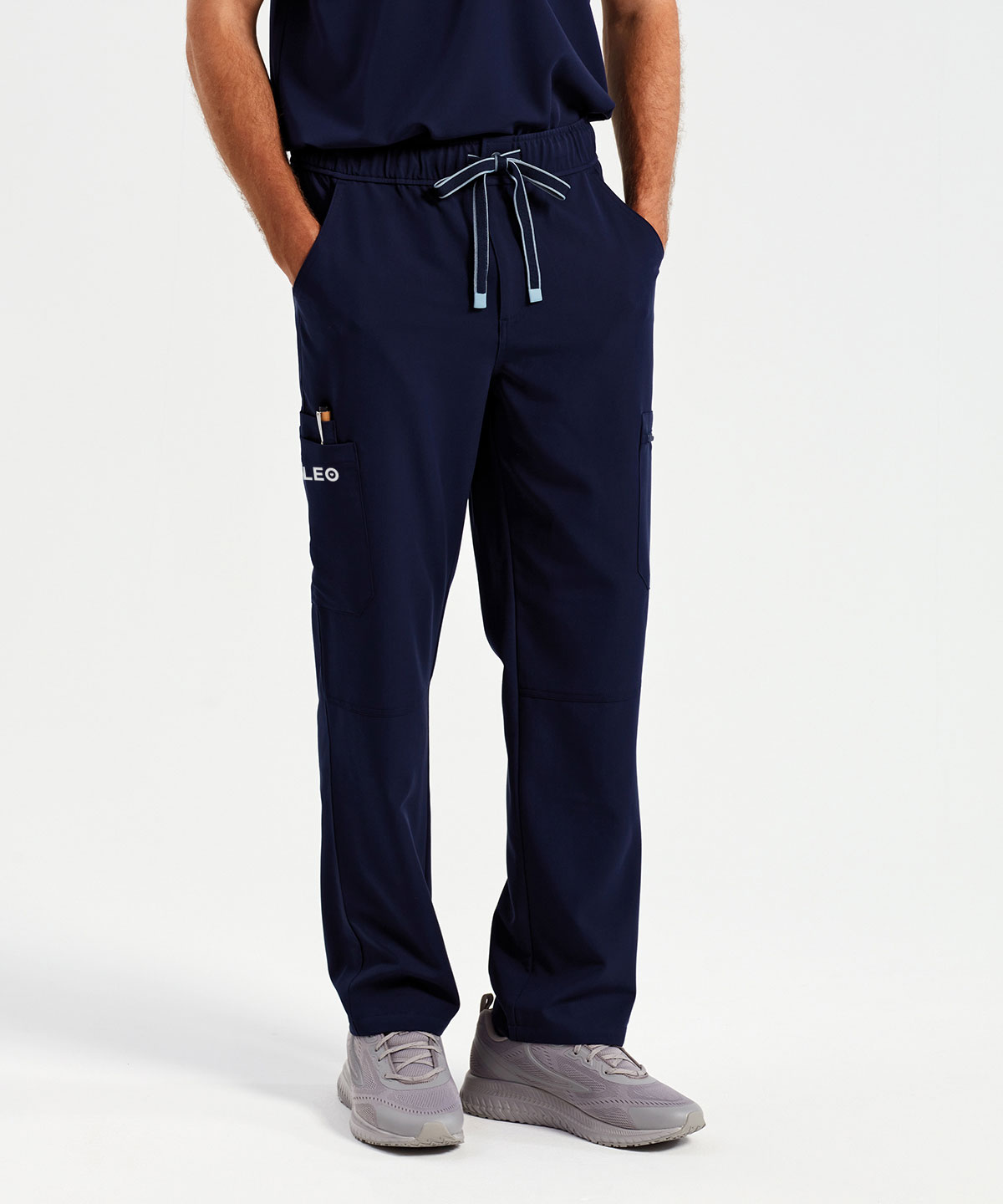 Jogger pants stretch marinblå, herr