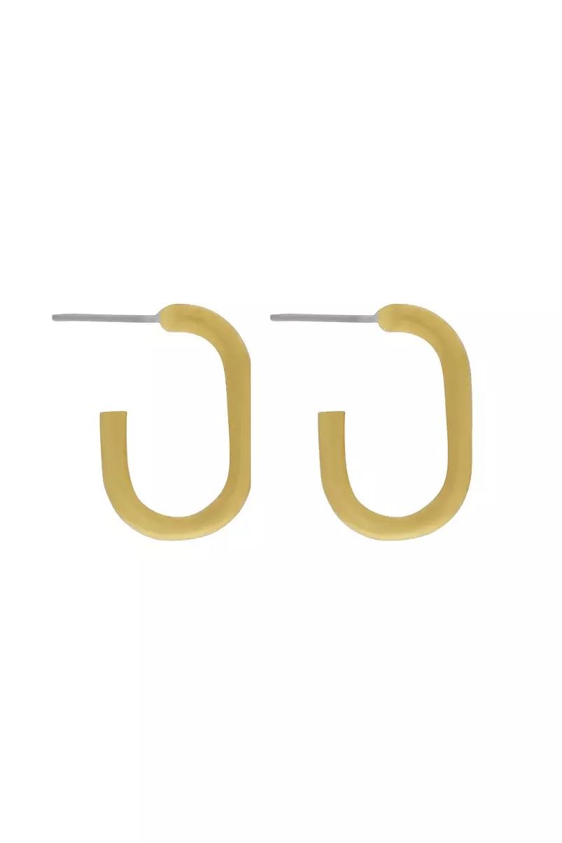 Dansk Copenhagen - Store Oval Ring Hoop Gold Plating Earring - 3