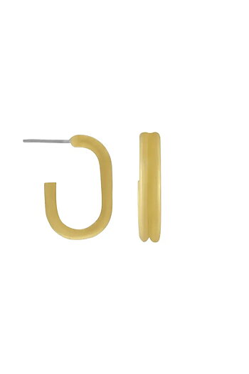 Dansk Copenhagen - Store Oval Ring Hoop Gold Plating Earring