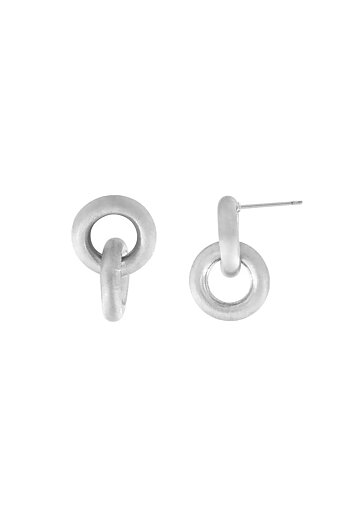 Dansk Copenhagen - Tula Chunky Circle Post Earring Silver Plating