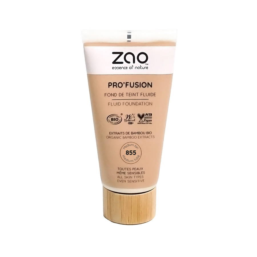 ZAO Pro'Fusion Fluid Foundation 855 Medium tan