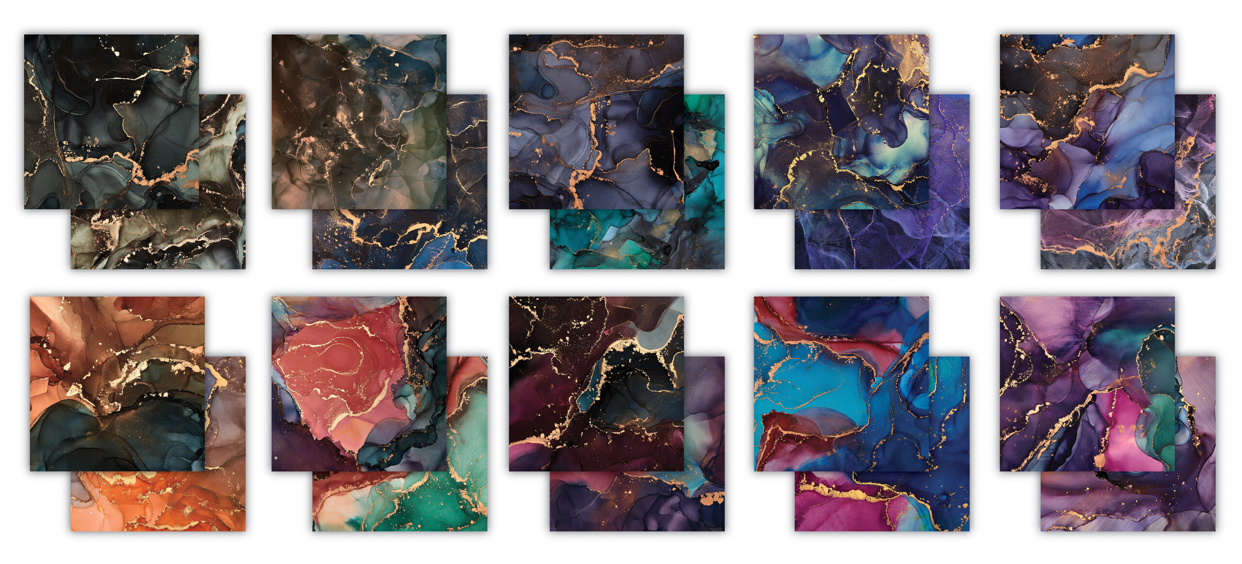 Craft Consortium-Essential Craft Papers 6x6 Inch Paper Pad Ink Drops Midnight - 3
