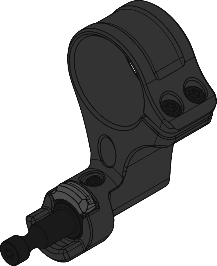 RDM-20291 Ø30 Magnifier Yoke Assembly H74mm/2.91"