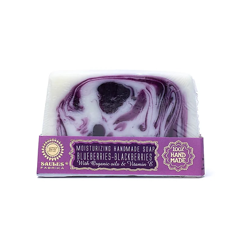 Naturlig handgjord tvål blåbär björnbär  ± 80 gram - 2