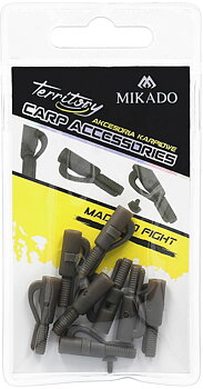 MIKADO SAFETY CLIP - LEAD CLIP WITH PIN - DARK GREEN - 10 pcs.