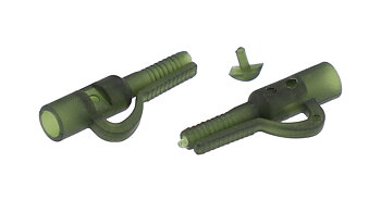 MIKADO SAFETY CLIP - LEAD CLIP WITH PIN - DARK GREEN - 10 pcs.