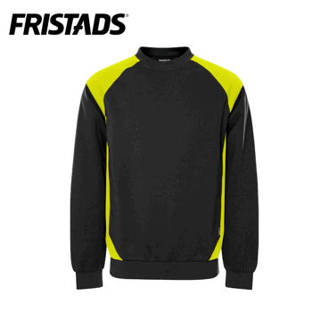 Sweatshirt Fristads 7148 Svart/Gul
