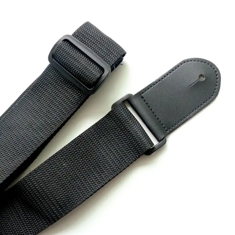 Basic Black Nylon Guitar Strap (Extra long) - 2