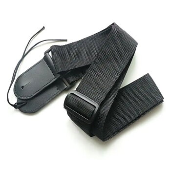 Basic Black Nylon Guitar Strap (Extra long)