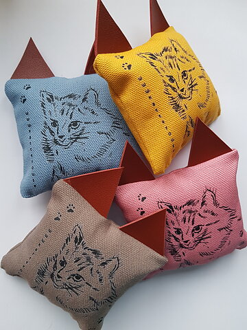 Öronmärkt Lekkudde med Kattmynta 4-pack Bra pris