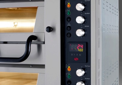 Pizzaugn B 1160 mm P20 Elektronisk i rostfritt  med stativ Mora ovens - 5
