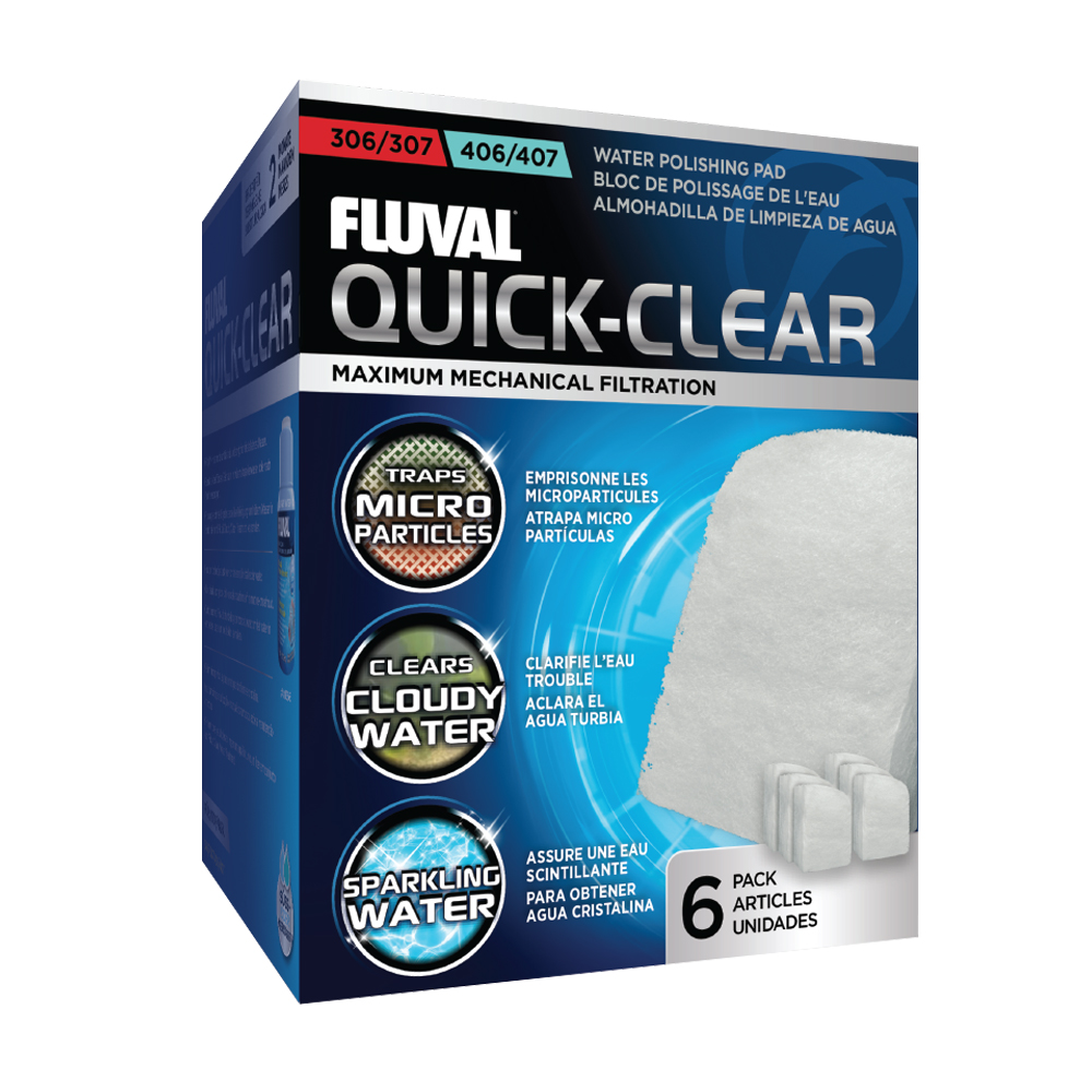 Fluval Quick-Clear för 306/406, 307/407 ytterfilter, 6-pack