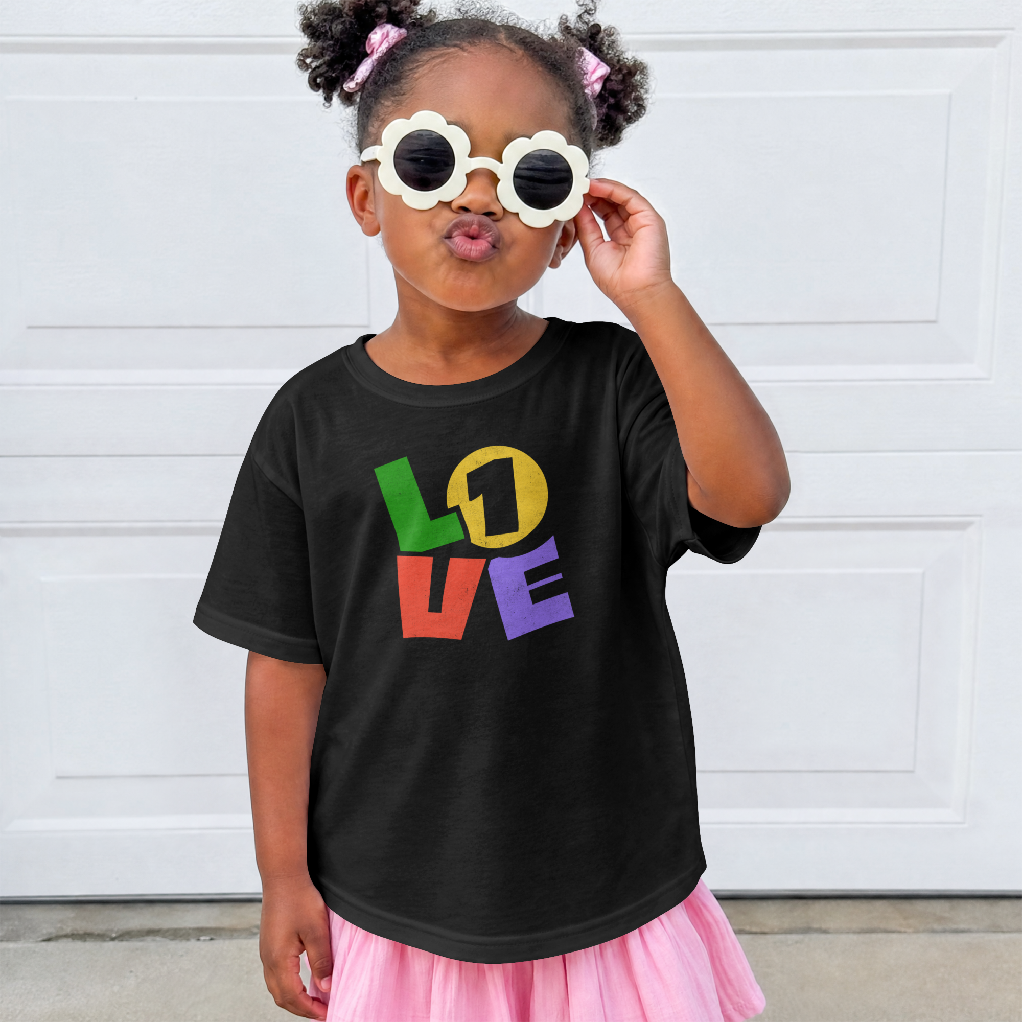 1 Love  Toddler T-shirt Black