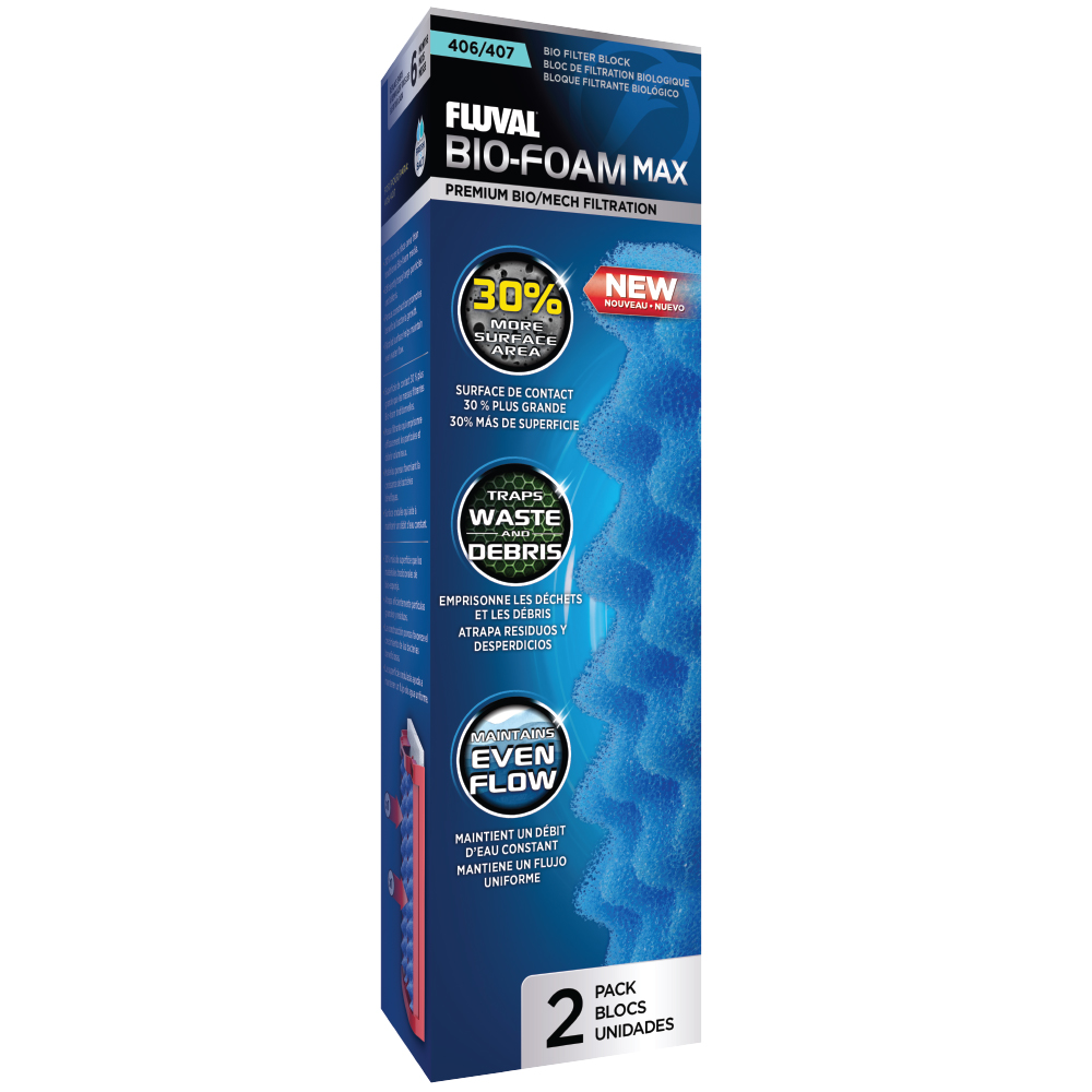 Fluval Bio-Foam Max för 406, 407 ytterfilter, 2-pack