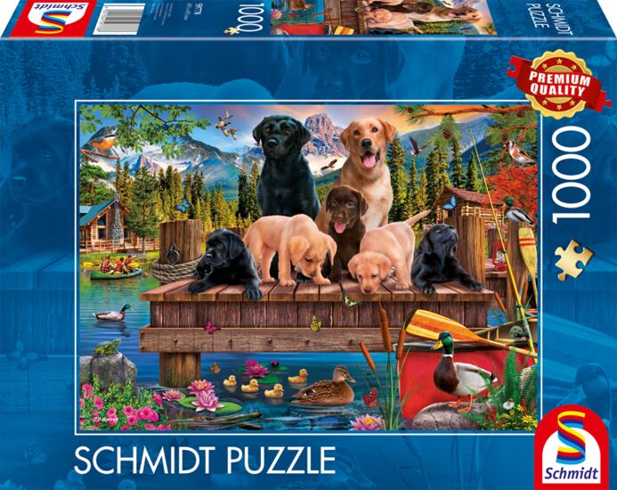 A Family of Dogs at the Lake 1000 Bitar Schmidt - 2