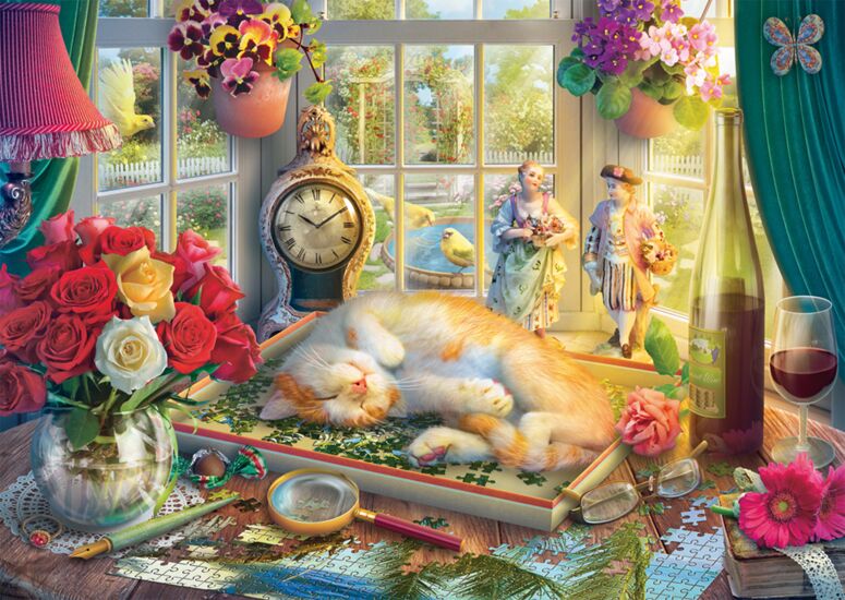 Puzzle Time With the Cat 1000 Bitar Schmidt