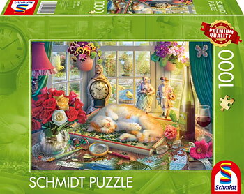 Puzzle Time With the Cat 1000 Bitar Schmidt