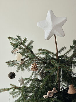 JULGRANSDEKORATION - KARAMELL BRUN/OFFWHITE