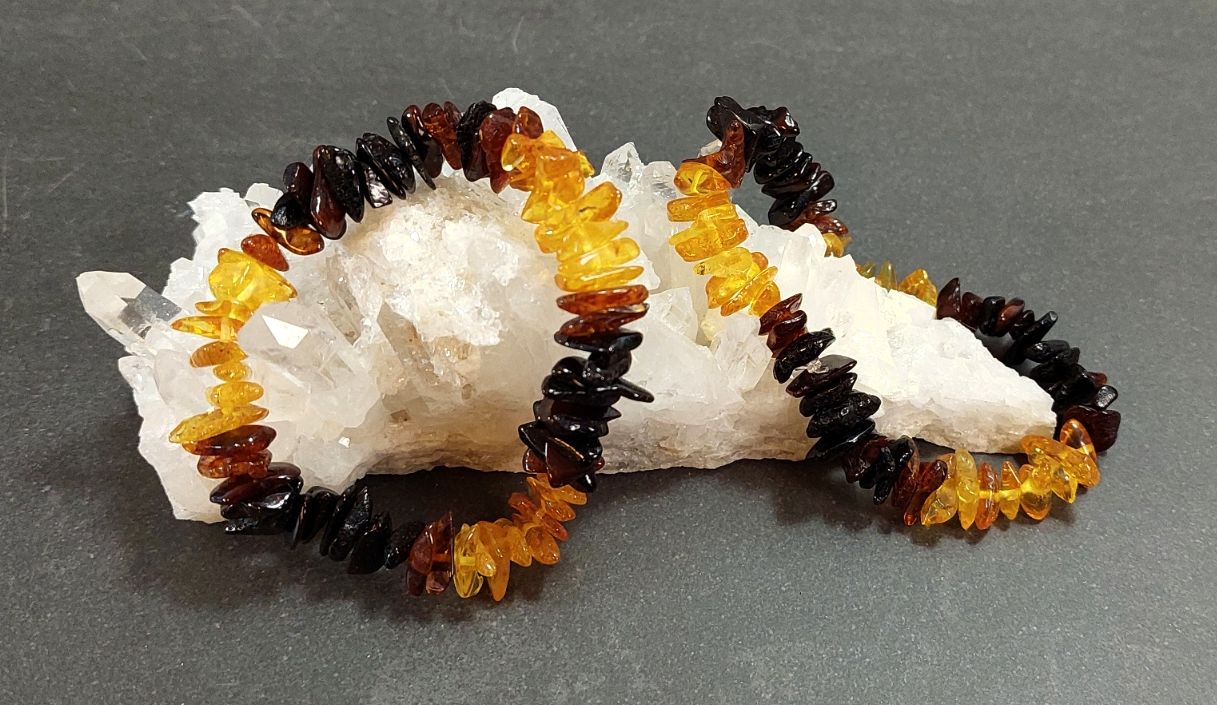 Bärnsten Chip Armband , Multifärg
