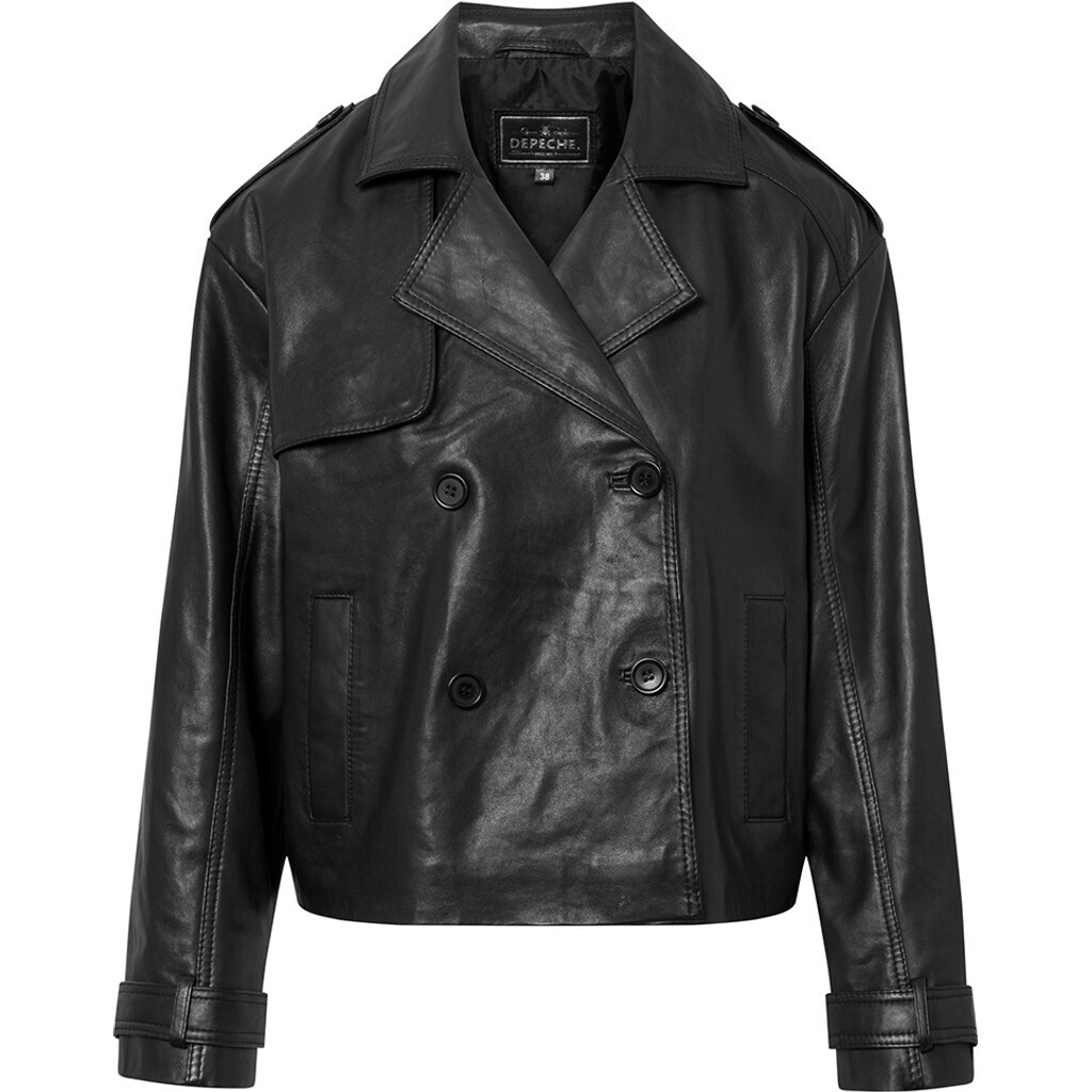 Depeche - May Short Trenchcoat Black - 2