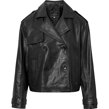 Depeche - May Short Trenchcoat Black