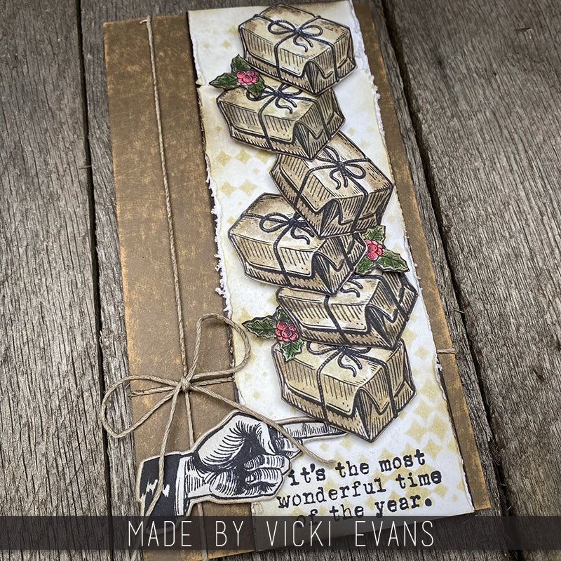 Tim Holtz Cling Rubber Stamps Home For Christmas CMS498 - 3