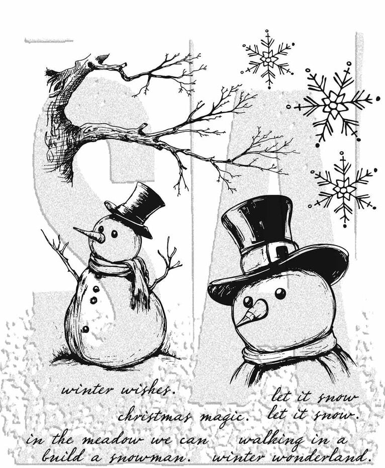 Tim Holtz Cling Rubber Stamps Mr. Frostie CSM499 - 16