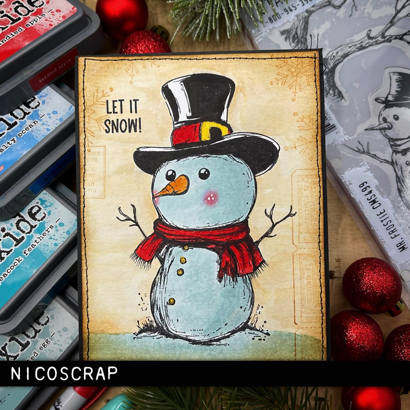 Tim Holtz Cling Rubber Stamps Mr. Frostie CSM499 - 8