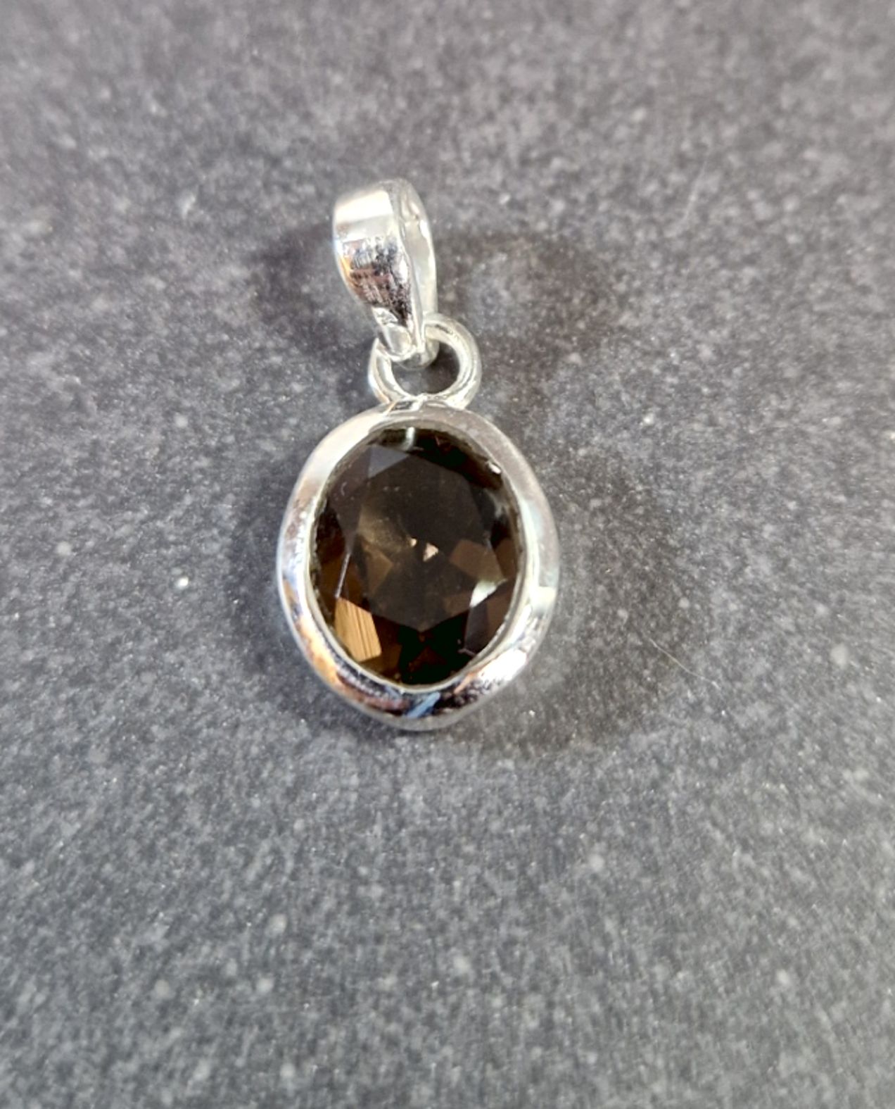 Silver hänge med Sten Cabochon - Rund - 6