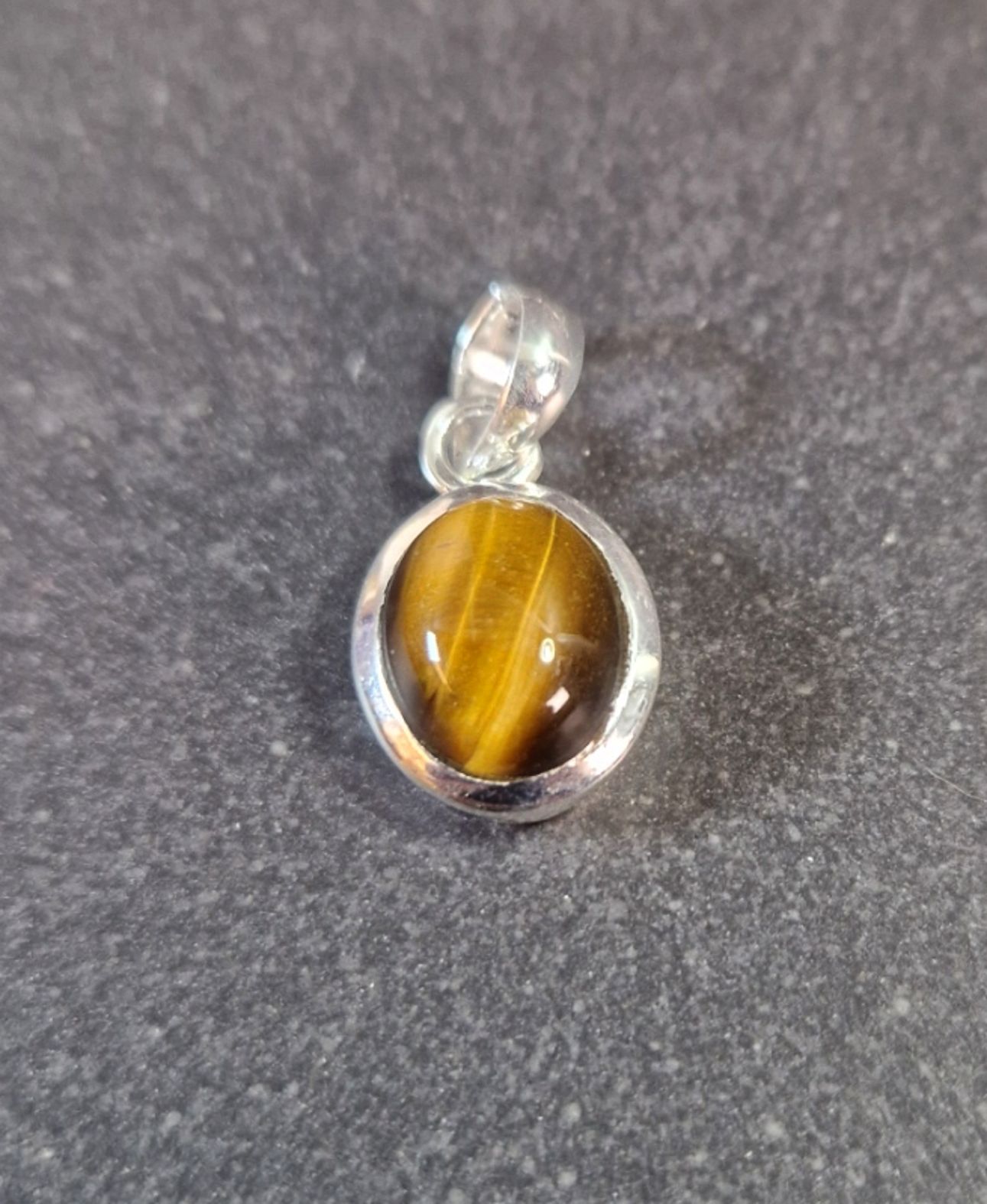 Silver hänge med Sten Cabochon - Rund - 23