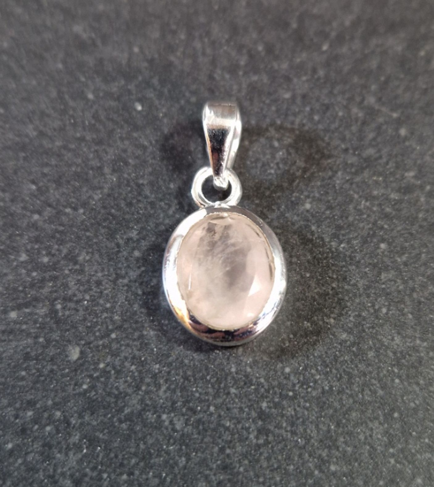 Silver hänge med Sten Cabochon - Rund - 5