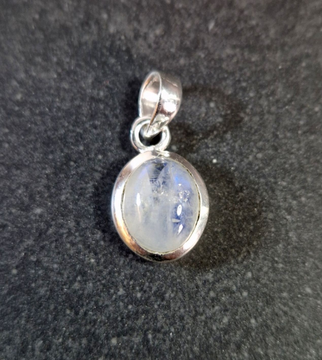 Silver hänge med Sten Cabochon - Rund - 18