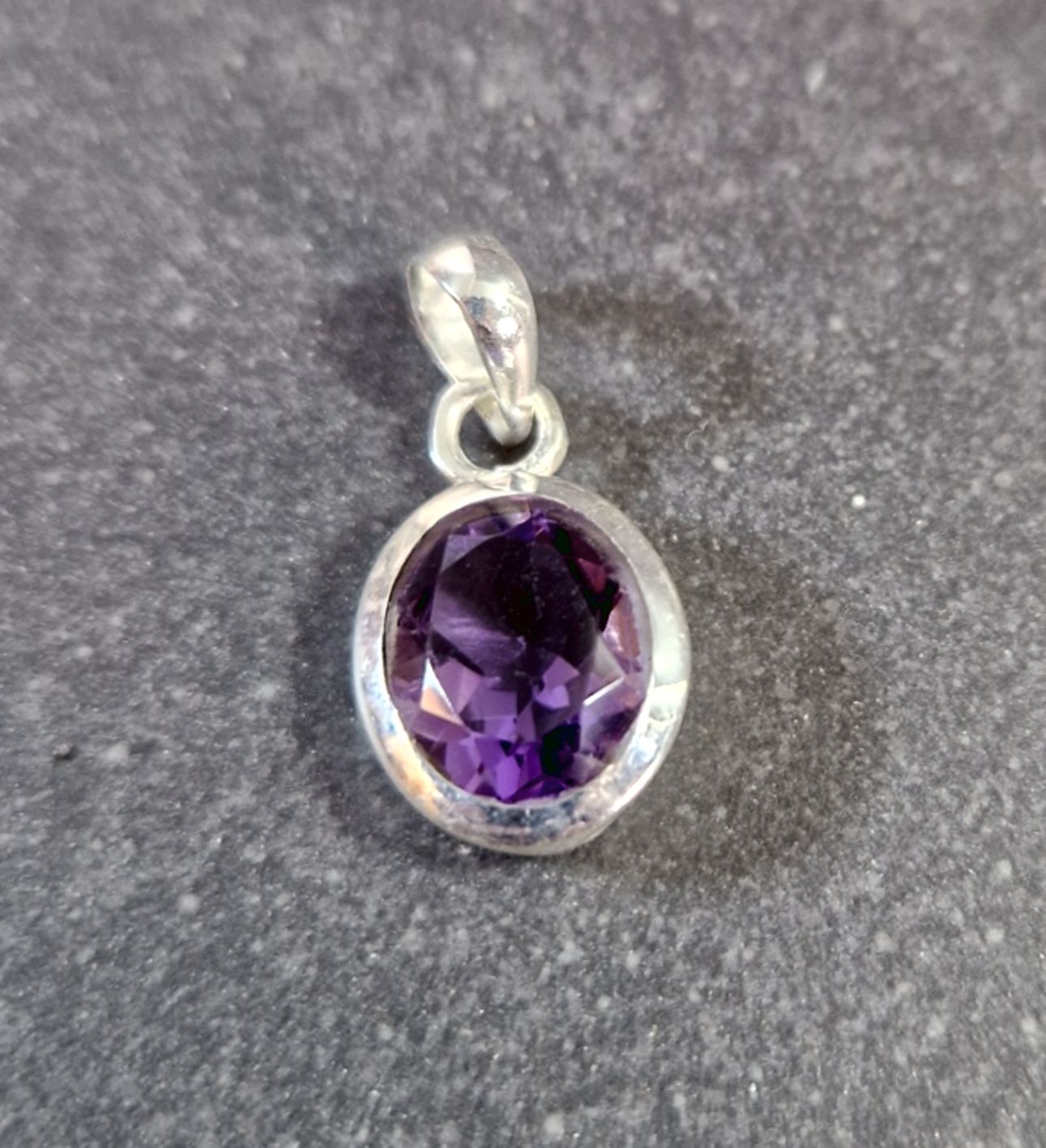 Silver hänge med Sten Cabochon - Rund - 12