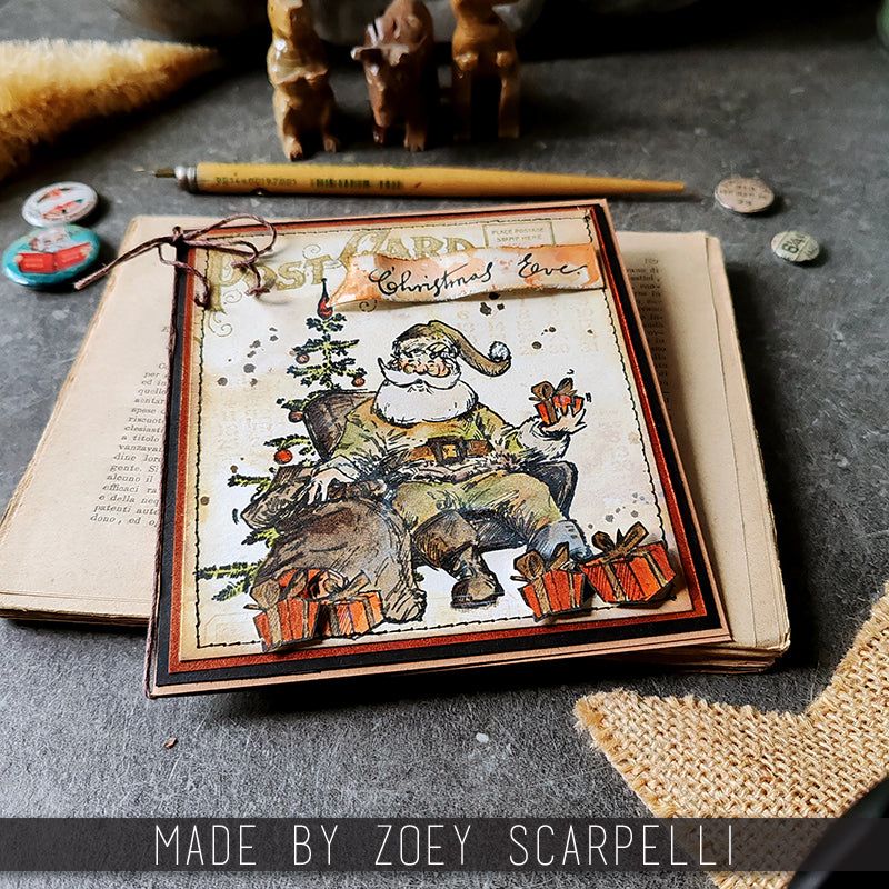 Tim Holtz Cling Rubber Stamps Santa Visit CSM500 - 2