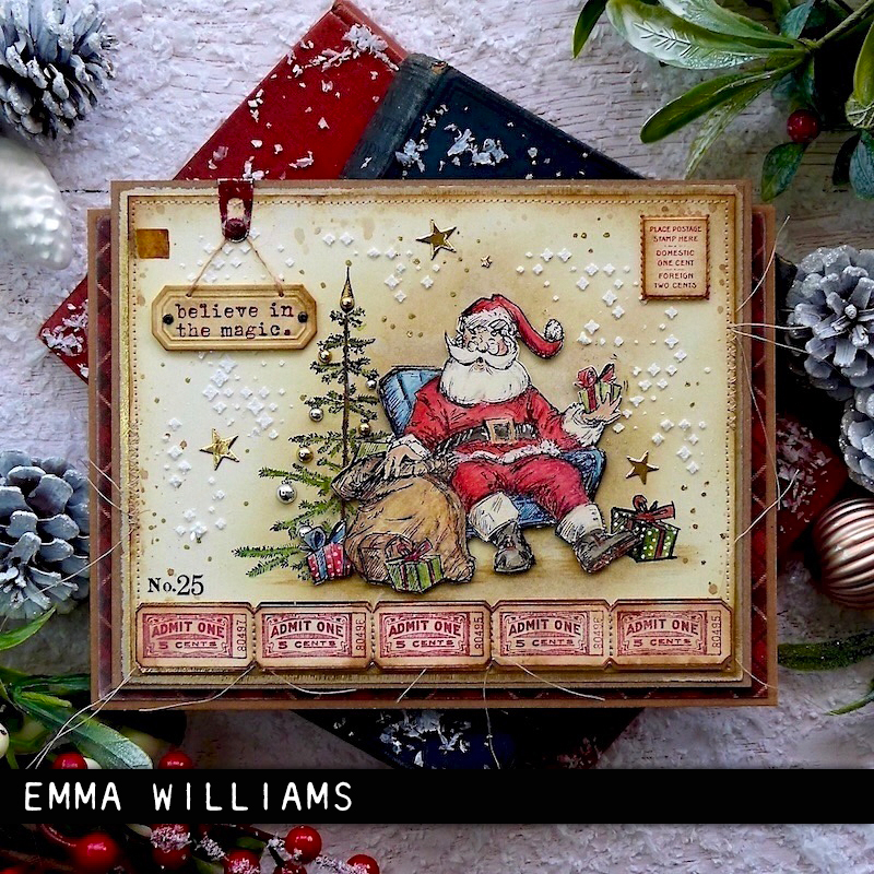 Tim Holtz Cling Rubber Stamps Santa Visit CSM500 - 8