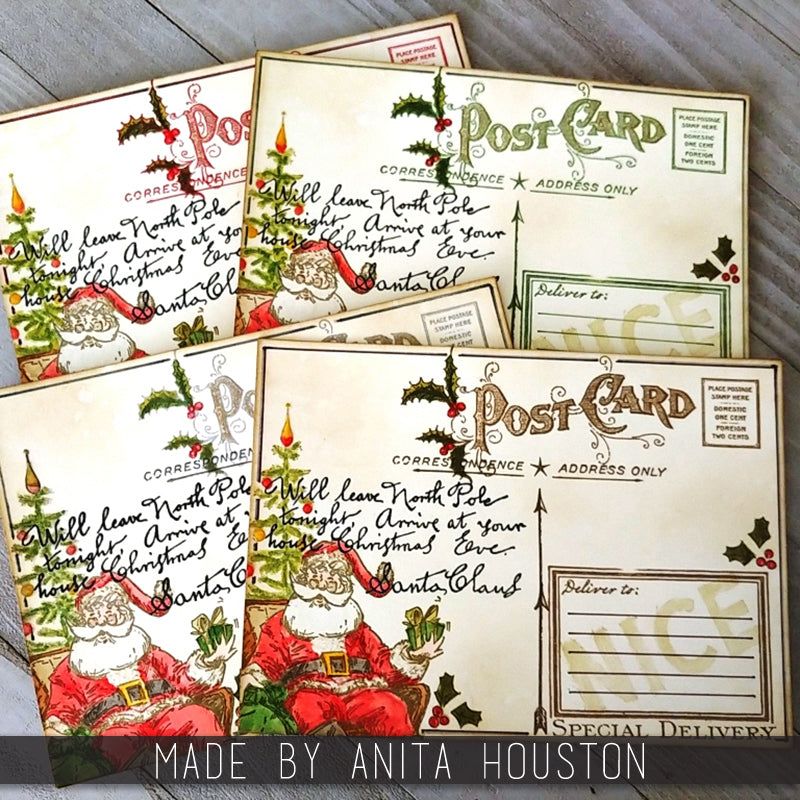Tim Holtz Cling Rubber Stamps Santa Visit CSM500 - 7