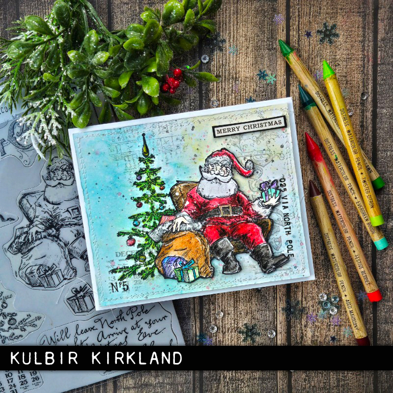 Tim Holtz Cling Rubber Stamps Santa Visit CSM500 - 9