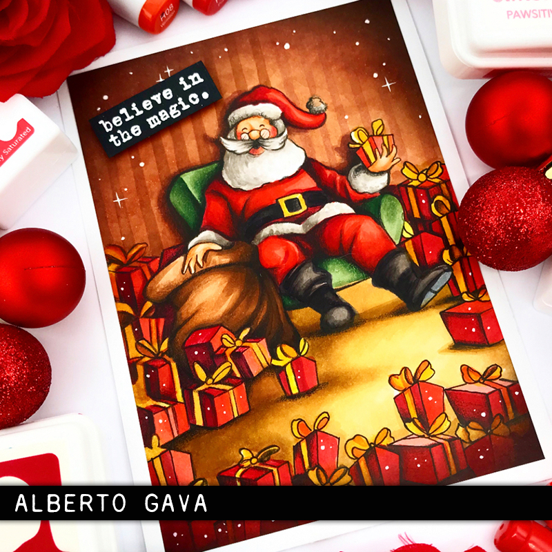Tim Holtz Cling Rubber Stamps Santa Visit CSM500 - 3