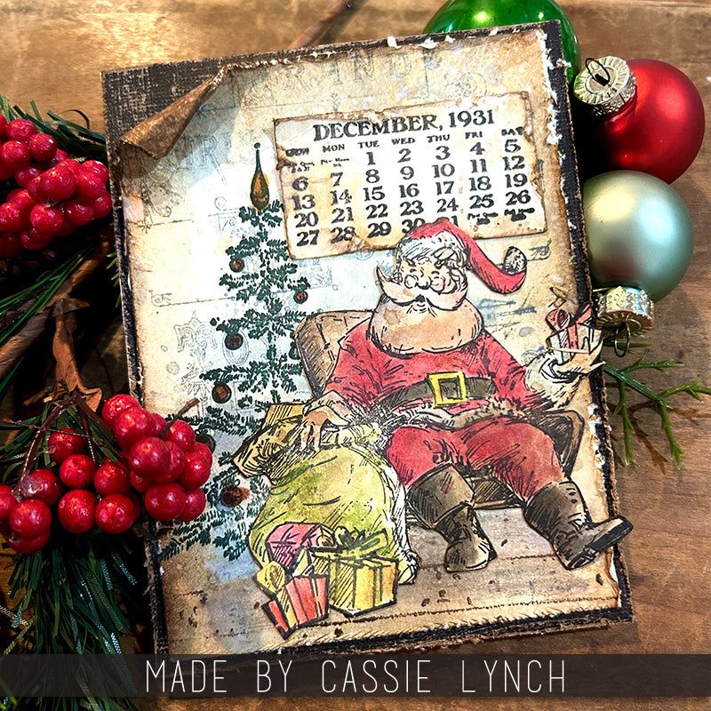 Tim Holtz Cling Rubber Stamps Santa Visit CSM500 - 4
