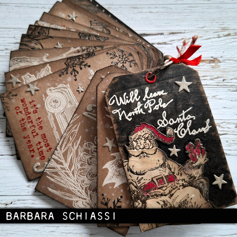 Tim Holtz Cling Rubber Stamps Santa Visit CSM500 - 5