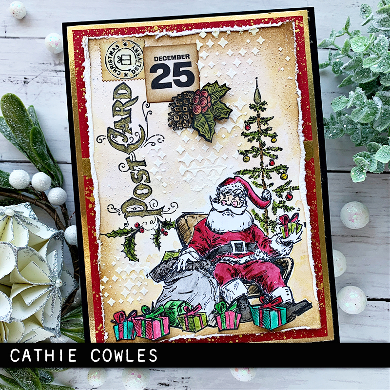 Tim Holtz Cling Rubber Stamps Santa Visit CSM500 - 6