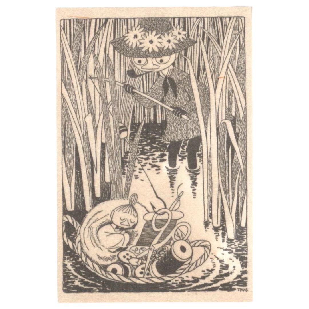 Moomin Wooden Card - Little My is sleeping