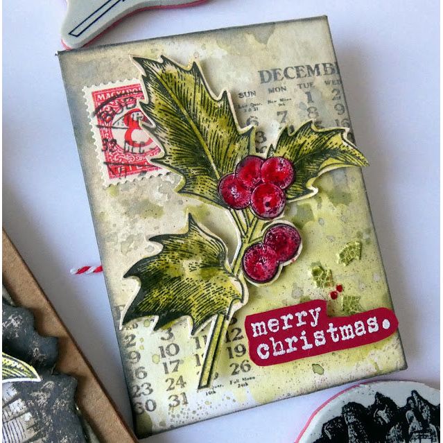 Tim Holtz Layering Stencil Tiny Holly THS189 - 3
