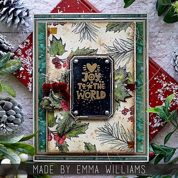 Tim Holtz Layering Stencil Tiny Holly THS189