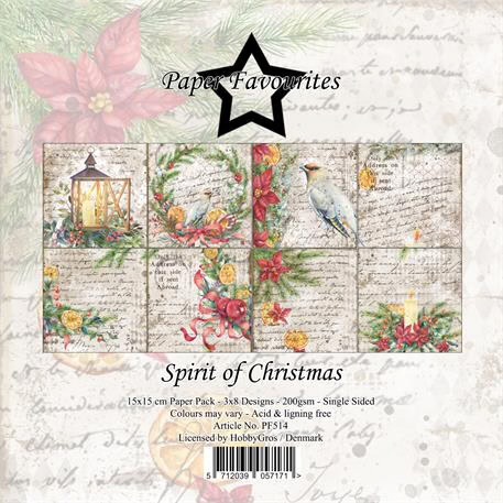 Paper Favourites Spirit of Christmas 15x15 cm Paper Pack 