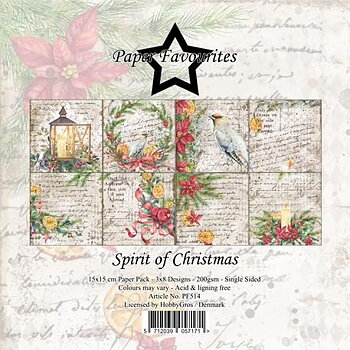 Paper Favourites Spirit of Christmas 15x15 cm Paper Pack 