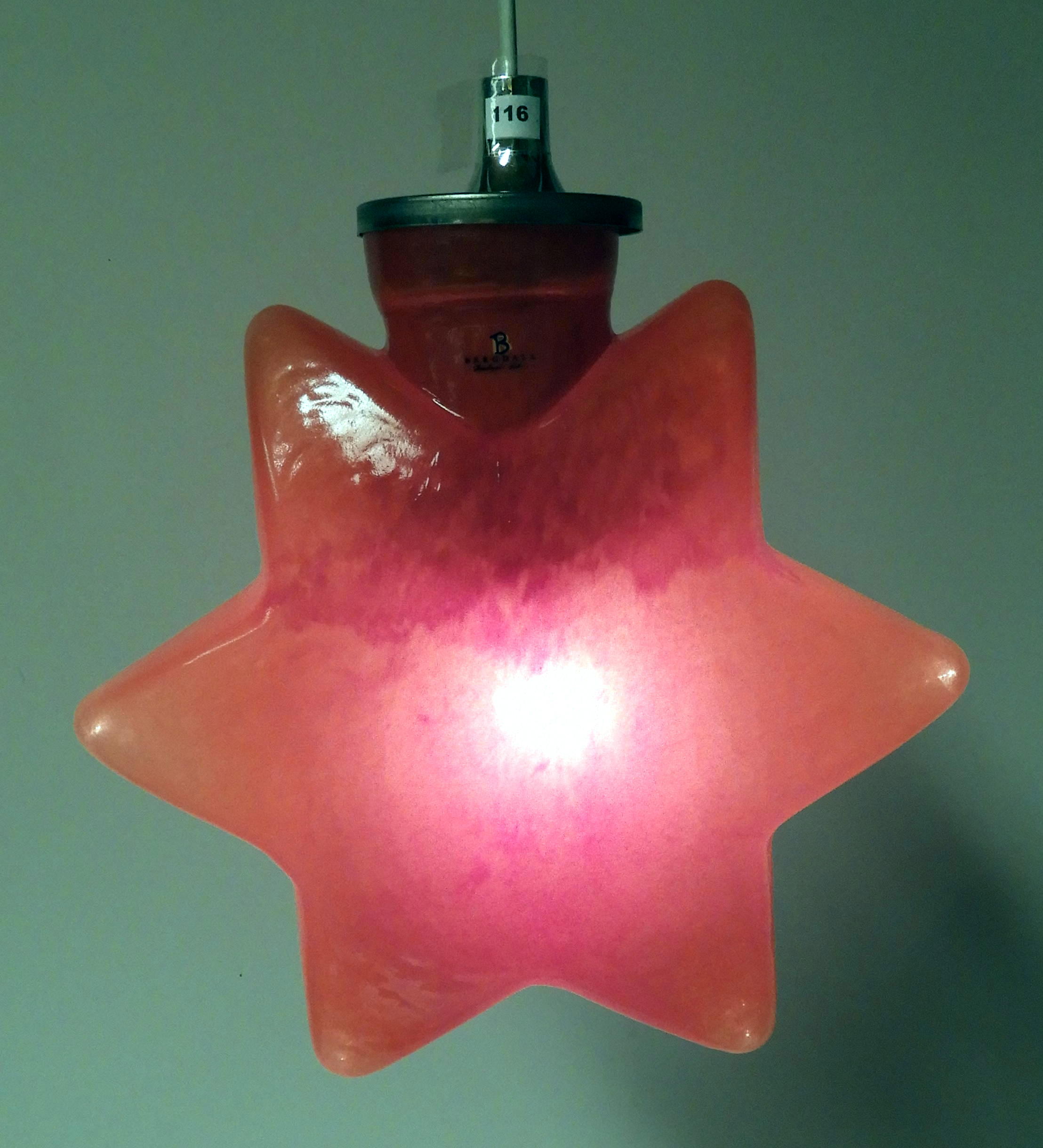 Glas stjärnan Stella  Doppad Röd 116