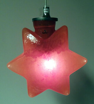 Glas stjärnan Stella  Doppad Röd 116