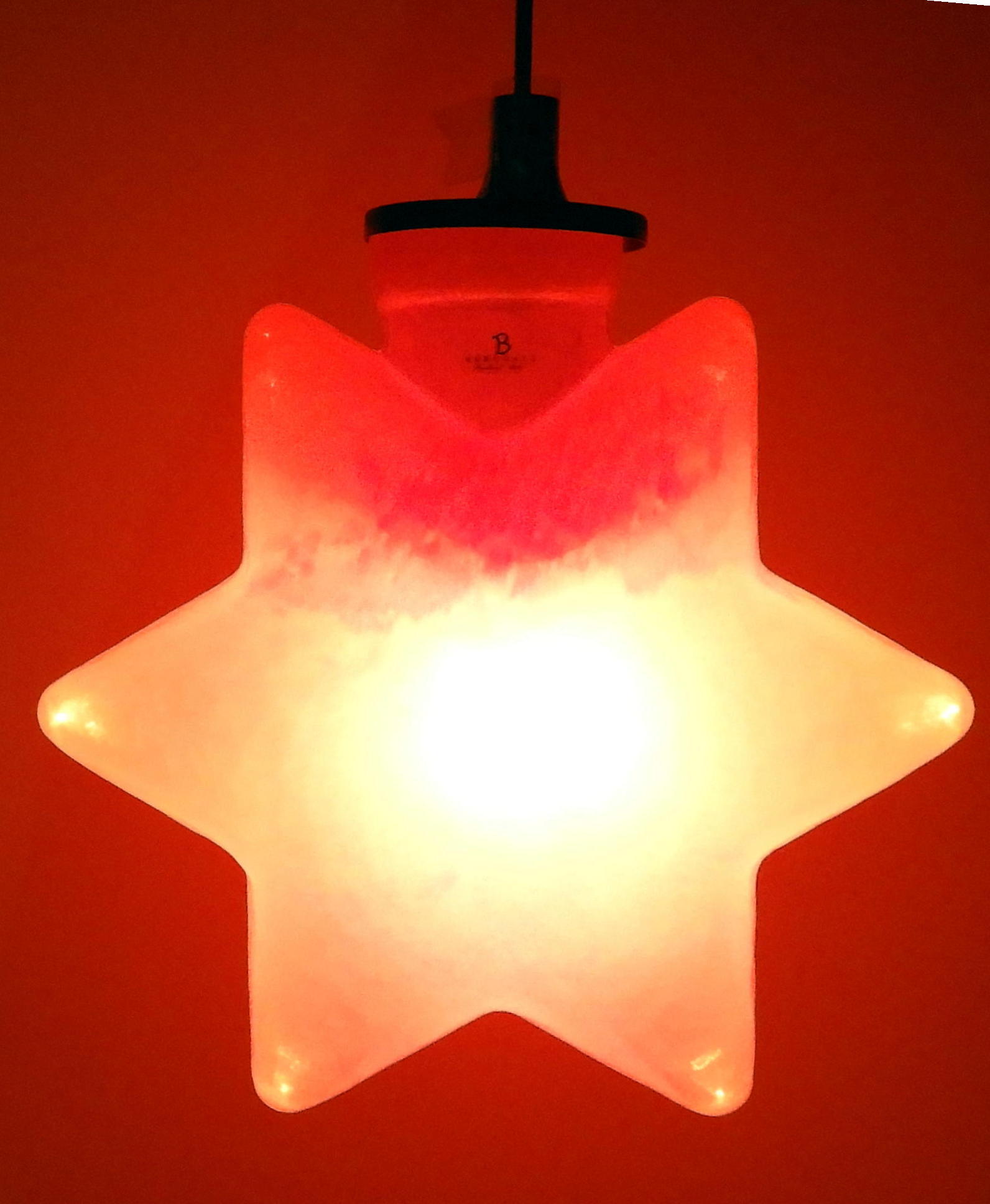 Glas stjärnan Stella  Doppad Röd 116 - 3
